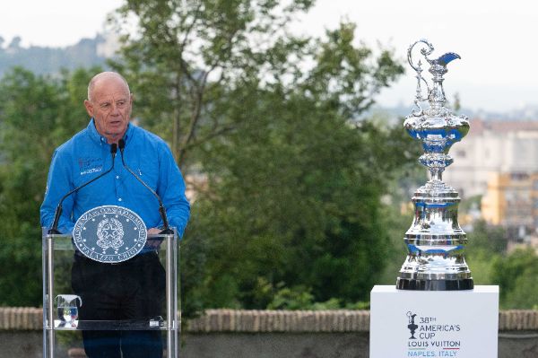 Rome, Italy MAY 26 2025: Grant Dalton, CEO of the America’s Cup and of ETNZ Emirates Team New Zealand at the press event for the Naples 38th America’s Cup