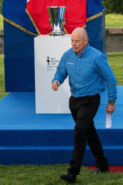 Rome, Italy MAY 26 2025: Grant Dalton, CEO of the America’s Cup and of ETNZ Emirates Team New Zealand at the press event for the Naples 38th America’s Cup
