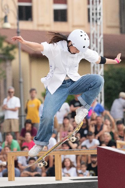 Momiji NISHIYA (JPN) skater in action at the Final Stage of the Skateboarding World Cup 2025