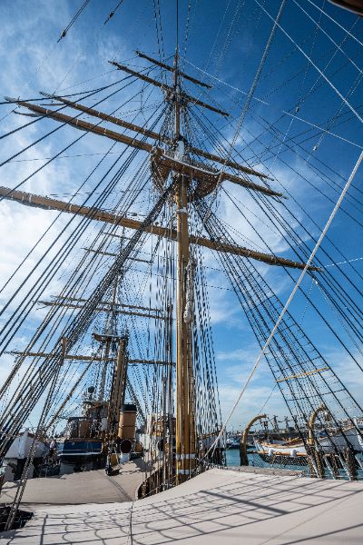 La Nave Amerigo Vespucci in porto a Civitavecchia, 28/5/2025