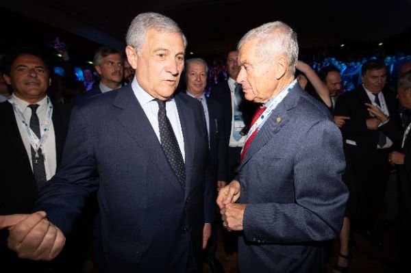 Antonio Tajani, Ministro degli Affari Esteri con Carlo Sangalli, Presidente di Confcommercio