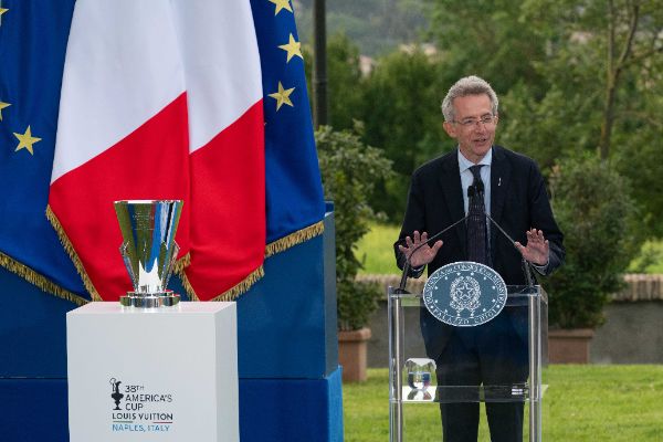 Gaetano Manfredi, Mayor of Naples at the press event for the Naples 38th America’s Cup