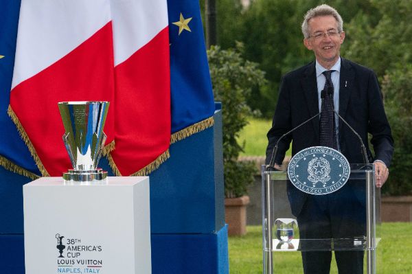 Gaetano Manfredi, Mayor of Naples at the press event for the Naples 38th America’s Cup