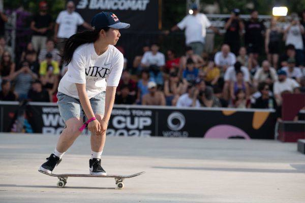 Yumeka ODA (JPN) skater in action at the Final Stage of the Skateboarding World Cup 2025