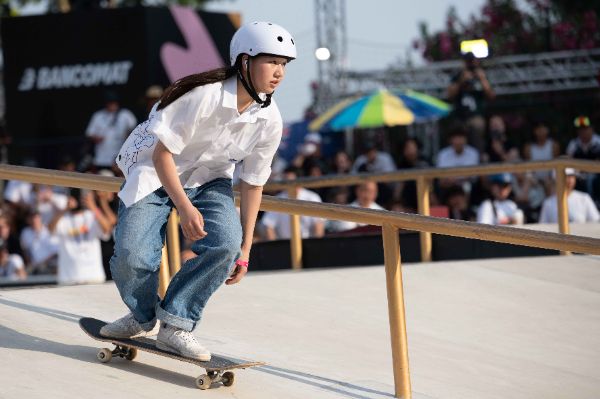 Momiji NISHIYA (JPN) skater in action at the Final Stage of the Skateboarding World Cup 2025
