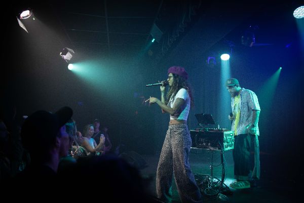 Dub FX, stage name of Benjamin Stanford, musician and Sahida Apsara, singer