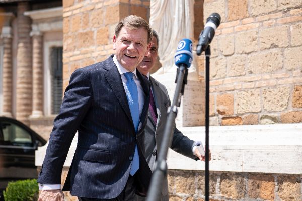 Johann Wadephul, Foreign Affairs Minister of Germany at the “Weimar Plus" Ministerial meeting hosted by the Italian Government at Villa Madama.