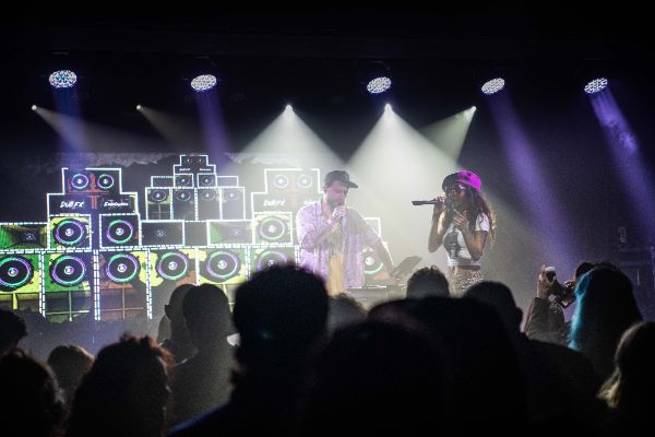 Dub FX, stage name of Benjamin Stanford, musician and Sahida Apsara, singer