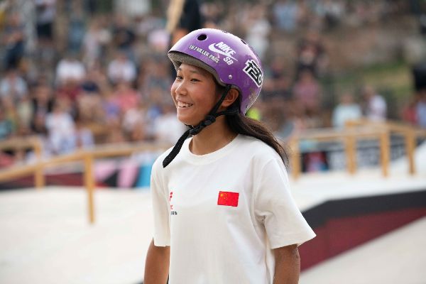 Chenxi CUI (CHN), skater in action at the Final Stage of the Skateboarding World Cup 2025