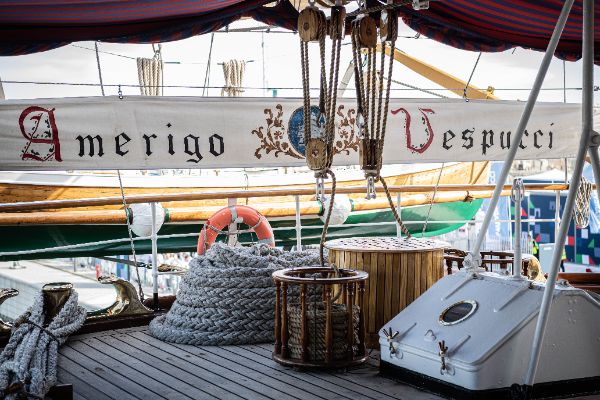 La Nave Amerigo Vespucci in porto a Civitavecchia, 28/5/2025
