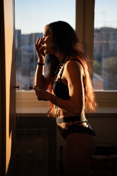 Francesca Romana "Strega" Mancino, modella, attrice, artista, tarologa, medium.