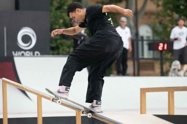 Ivan MONTEIRO (BRA) skater in action at the Final Stage of the Skateboarding World Cup 2025