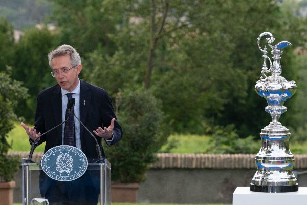 Gaetano Manfredi, Mayor of Naples at the press event for the Naples 38th America’s Cup