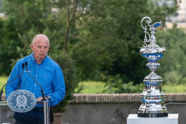 Rome, Italy MAY 26 2025: Grant Dalton, CEO of the America’s Cup and of ETNZ Emirates Team New Zealand at the press event for the Naples 38th America’s Cup