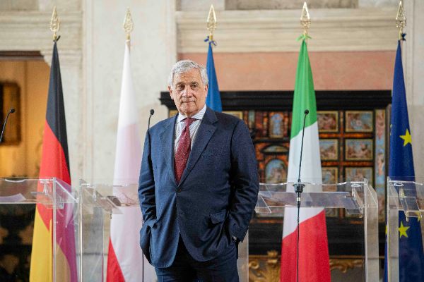 Antonio Tajani, Foreign Affairs Minister of Italy at the “Weimar Plus" Ministerial meeting hosted by the Italian Government at Villa Madama.