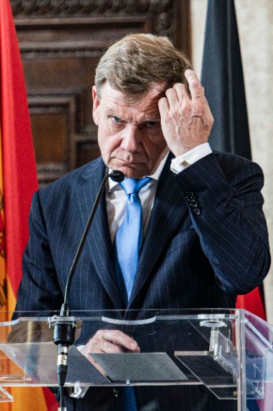 Johann Wadephul, Foreign Affairs Minister of Germany at the “Weimar Plus" Ministerial meeting hosted by the Italian Government at Villa Madama.
