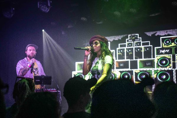 Dub FX, stage name of Benjamin Stanford, musician and Sahida Apsara, singer