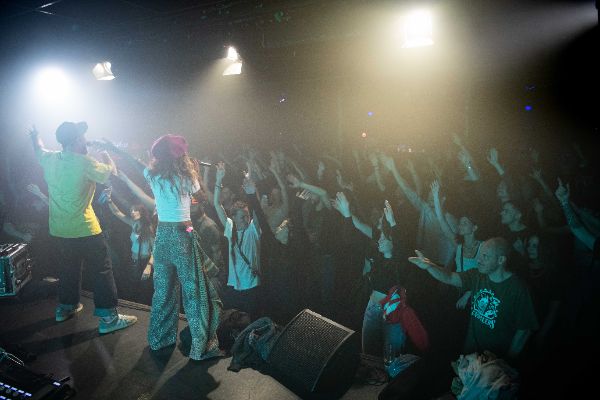 Dub FX, stage name of Benjamin Stanford, musician and Sahida Apsara, singer