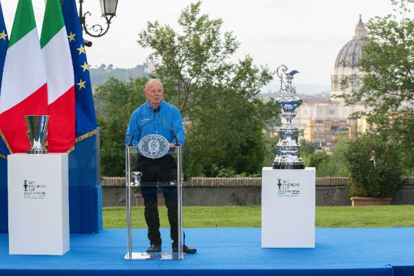 Rome, Italy MAY 26 2025: Grant Dalton, CEO of the America’s Cup and of ETNZ Emirates Team New Zealand at the press event for the Naples 38th America’s Cup