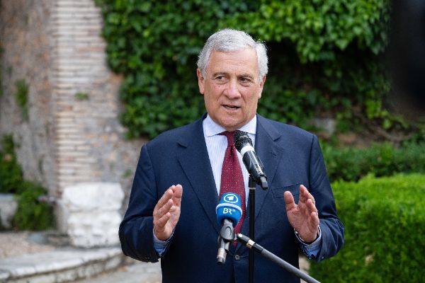 Antonio Tajani, Foreign Affairs Minister of Italy at the “Weimar Plus" Ministerial meeting hosted by the Italian Government at Villa Madama.