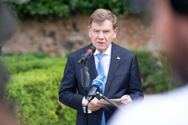 Johann Wadephul, Foreign Affairs Minister of Germany at the “Weimar Plus" Ministerial meeting hosted by the Italian Government at Villa Madama.