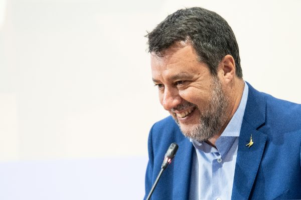 Minister Salvini at a Coast Guard conference