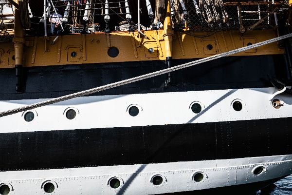 La Nave Amerigo Vespucci in porto a Civitavecchia, 28/5/2025