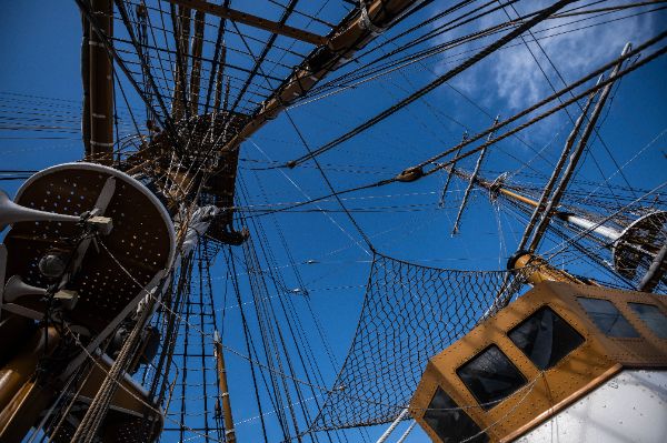 La Nave Amerigo Vespucci in porto a Civitavecchia, 28/5/2025
