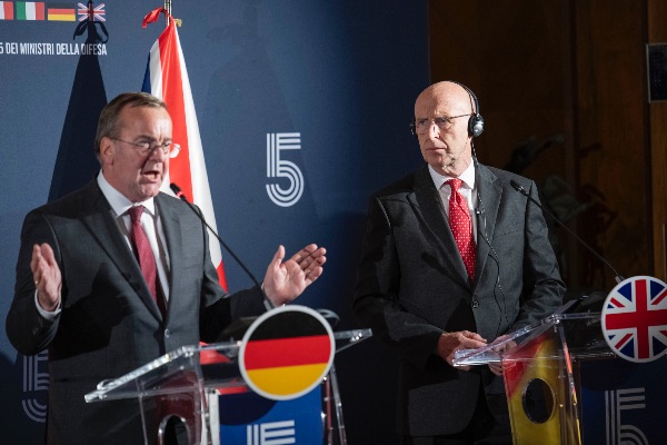 Boris Pistorius, German Minister of Defence and John Healey, British Defence Secretary