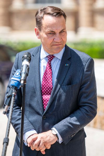 Radosław Sikorski, Foreign Affairs Minister of Polandat the “Weimar Plus" Ministerial meeting hosted by the Italian Government at Villa Madama.