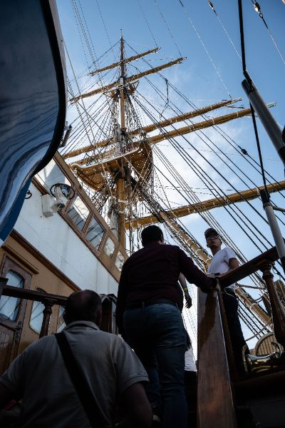 La Nave Amerigo Vespucci in porto a Civitavecchia, 28/5/2025