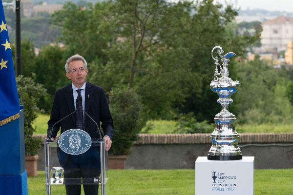 Gaetano Manfredi, Mayor of Naples at the press event for the Naples 38th America’s Cup