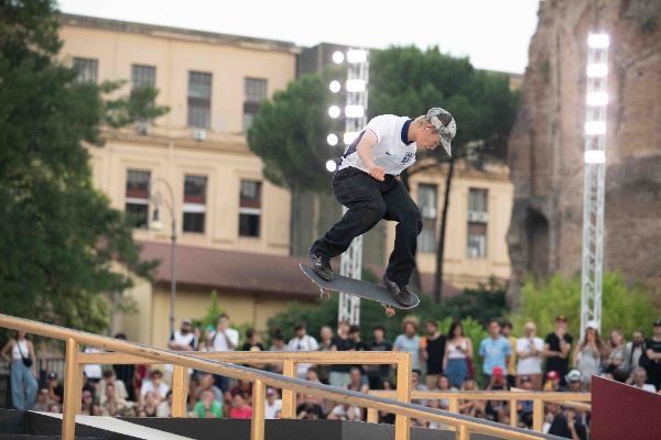 Sora SHIRAI (JPN) skater in action at the Final Stage of the Skateboarding World Cup 2025