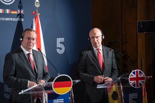 Boris Pistorius, German Minister of Defence and John Healey, British Defence Secretary