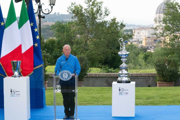 Rome, Italy MAY 26 2025: Grant Dalton, CEO of the America’s Cup and of ETNZ Emirates Team New Zealand at the press event for the Naples 38th America’s Cup