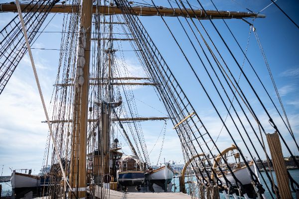 La Nave Amerigo Vespucci in porto a Civitavecchia, 28/5/2025