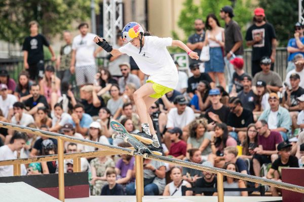 Ginwoo ONODERA (JPN) skater in action at the Final Stage of the Skateboarding World Cup 2025