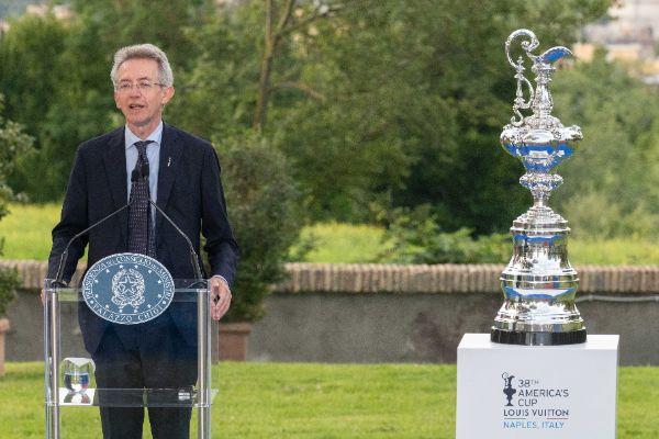 Gaetano Manfredi, Mayor of Naples at the press event for the Naples 38th America’s Cup