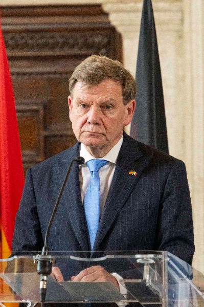 Johann Wadephul, Foreign Affairs Minister of Germany at the “Weimar Plus" Ministerial meeting hosted by the Italian Government at Villa Madama.